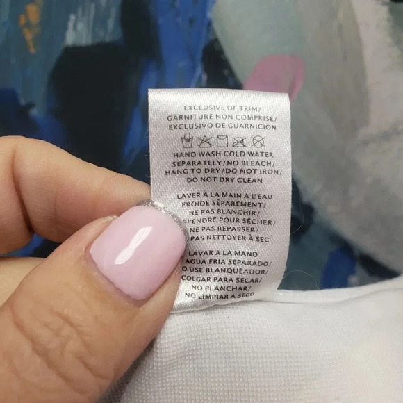 Skye Gray and White One Piece Swimming Suit - Picture 4 of 6